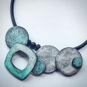 shades of green necklace - green/grey image