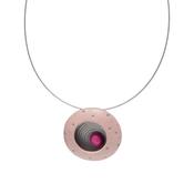 nordic pink necklace - pink/grey image