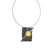 shapes and sizes necklace - black/yellow image