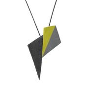 shapes and sizes necklace - black/grey/green image