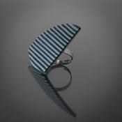 blue stripes ring - black/blue image