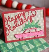 happy holidays car card image