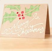 merry christmas holly card image