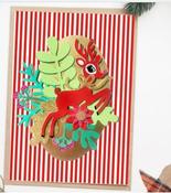 happy reindeer card image