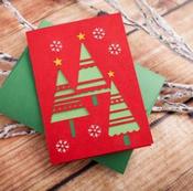 simple christmas trees card image