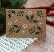 stars and holly card image
