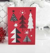 retro christmas tree card image