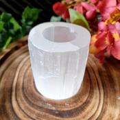Cylinder Selenite Tea Light Holder image