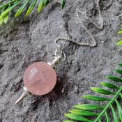 Rose Quartz Sphere Pendulum