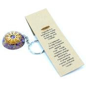 Amethyst Mandala Orgonite Power Keyring
