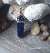 Blue Goldstone Crystal Point Pendant image