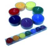 Set Of Seven Chakra Scented Tealight Candles image