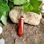 Carnelian Silver Point Pendant image