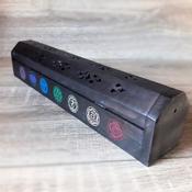 Black Chakra Incense Box Holder