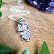Raw Quartz Spiral Pendant image