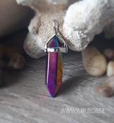 Rainbow Hematite Crystal Point Pendant image
