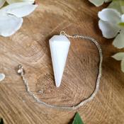 Faceted Pendulum - Selenite