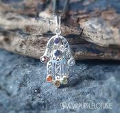 Chakra Hamsa Pendant image