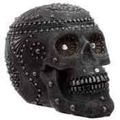 Large Skull with Silver Beads