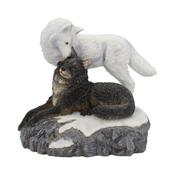 Snow Kisses Wolf Figurine image