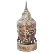 Large Wooden Buddha Head image
