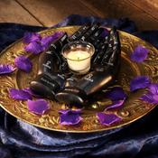 Black Palmist Guide Candle Holder image