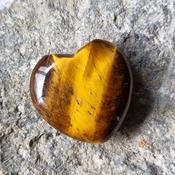 Mini Tigers Eye Crystal Heart
