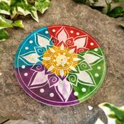 Rainbow Soapstone Incense Holder Dish image