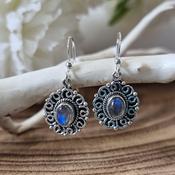 Silver Labradorite Earrings image