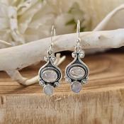 Silver Moonstone Earrings image