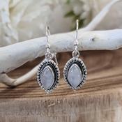 Silver Moonstone Earrings image