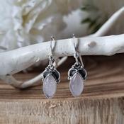 Silver Rose Quartz Earrings image