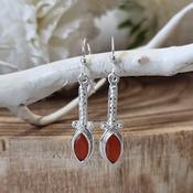 Silver Carnelian Earrings image