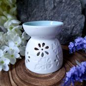 White and Aqua Oil Burner image