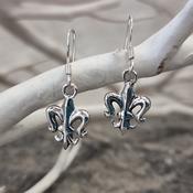 Fleur De Lis Silver Earrings image