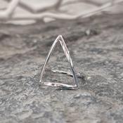 Silver Triangle Ring image