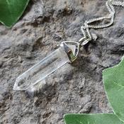 Silver Quartz Point Pendant image