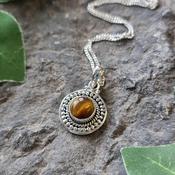 Silver Tigers Eye Pendant image