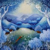 Midnight Meadows Greeting Card image