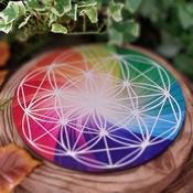 Chakra Flower of Life Crystal Grid Board
