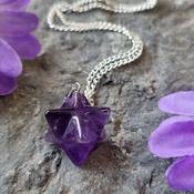 Amethyst Merkaba Pendant image