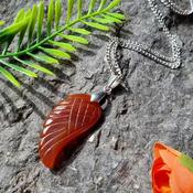 Carnelian Crystal Wing Pendant image
