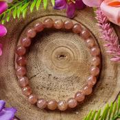 Strawberry Quartz Crystal Bracelet image