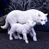 Winter Offspring Wolf Figurine