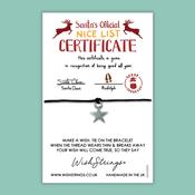 WishString Bracelet - Santa Certificate