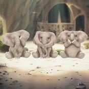 Three Wise Elephants image