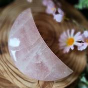 Large Rose Quartz Crescent Moon image