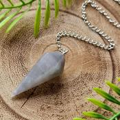 Lunar Rose Quartz Faceted Pendulum
