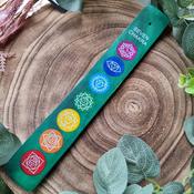 Green Wooden Chakra Incense Holder image