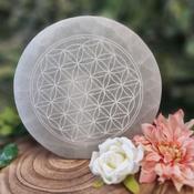 Flower of Life Selenite Lamp image